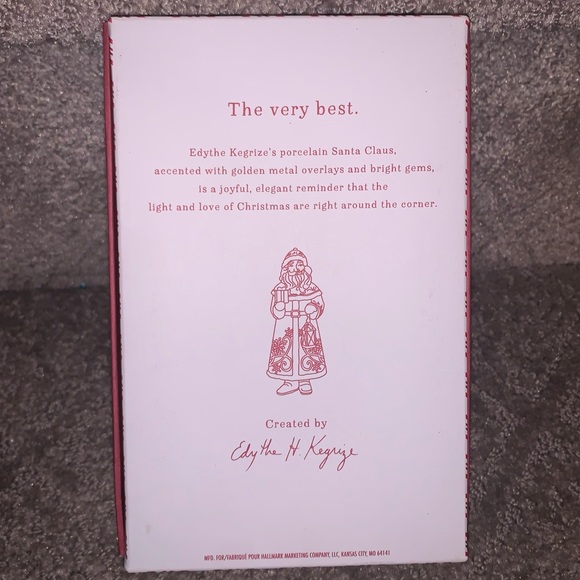 NIB Hallmark 2017 KOC Ornament Club Exclusive Porcelain Santa Claus Ornament - Picture 4 of 4